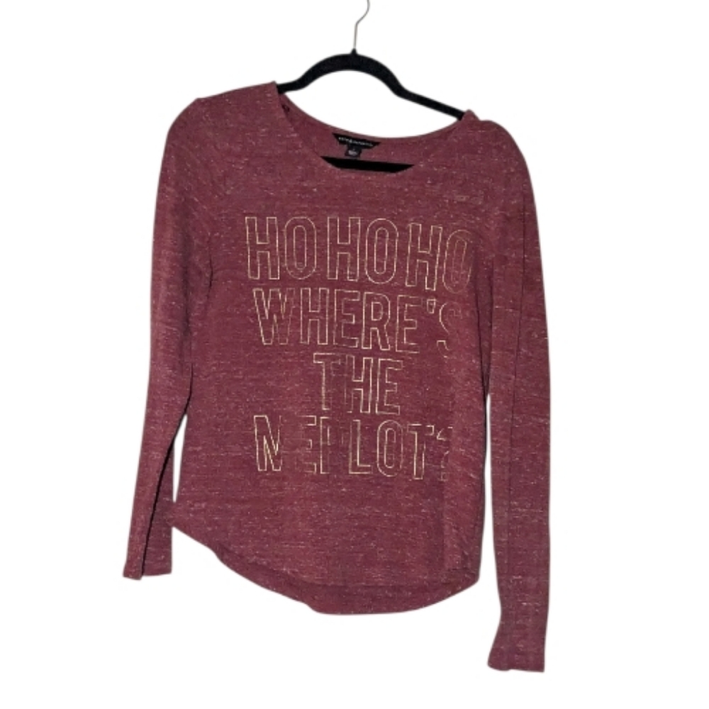 Rock & Republic Festive Wine Graphic Tee, Small